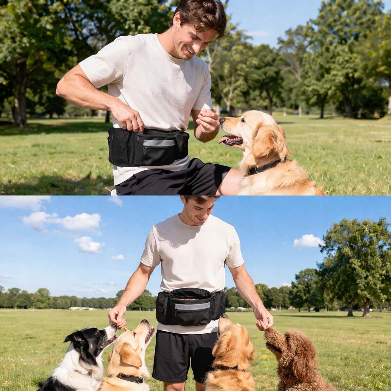 DOG TREAT BAG KIDNEY TRAINING REFLECTIVE WATERPROOF WALK Packaging status original