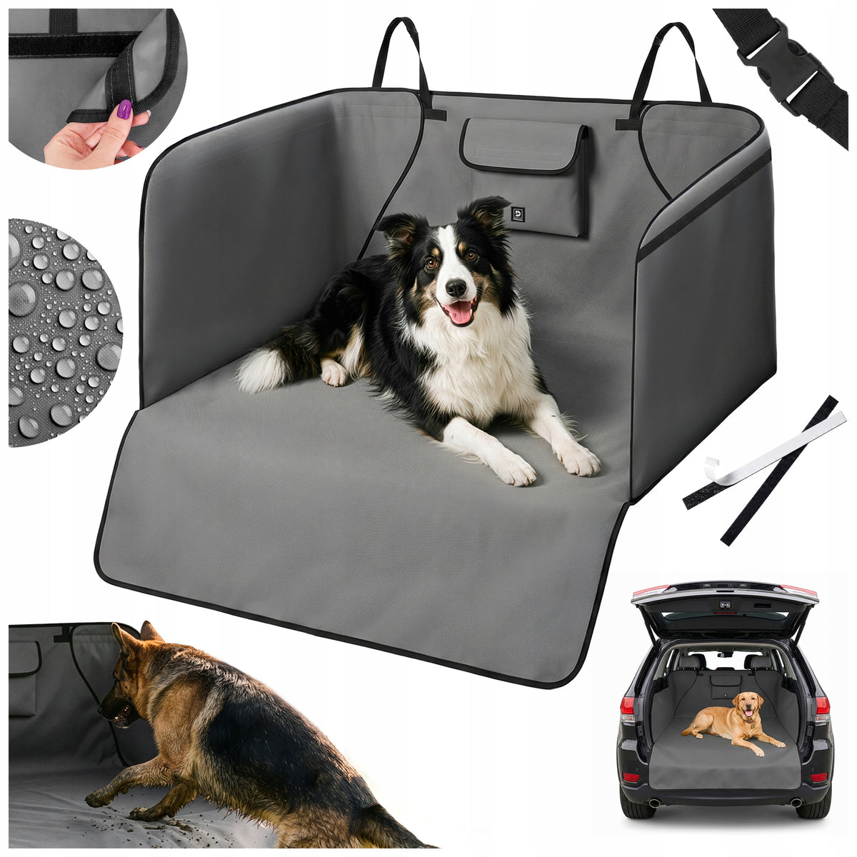 DOG TRUNK MAT THICK CAR COVER PREMIUM GREY
