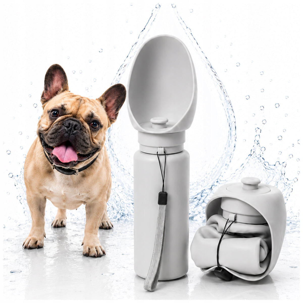 DOG WATER BOTTLE Drinker Portable Water Bottle With Bowl Folding 550ML