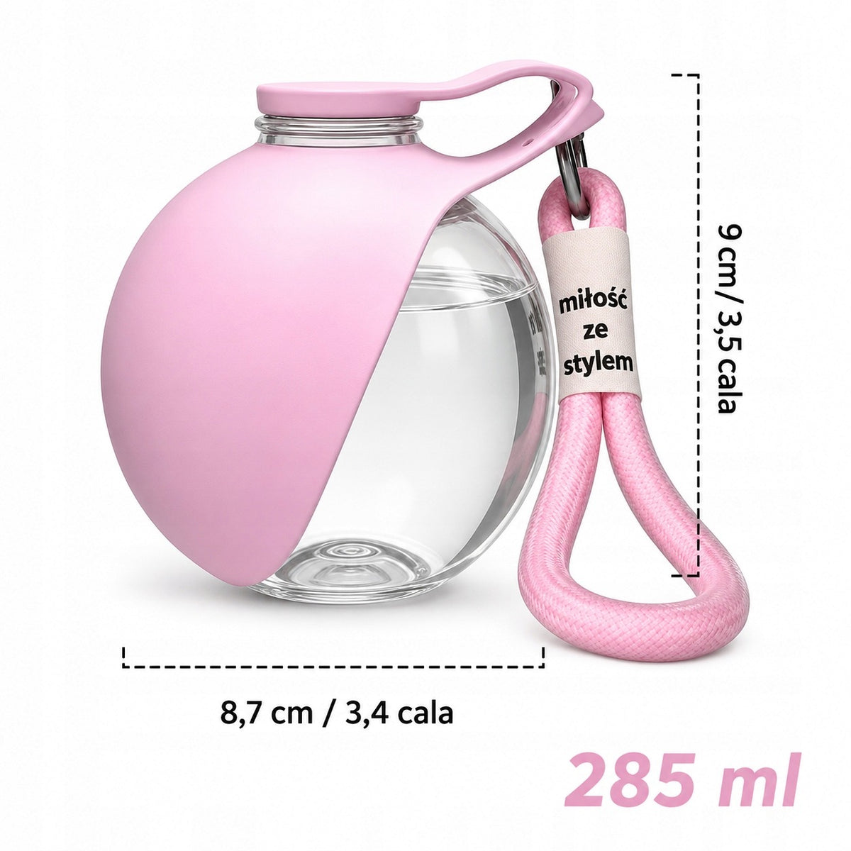 DOG WATER BOTTLE TRAVEL BOWL TRAVEL DRINKER PINK Packaging status original