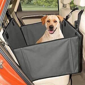 DOG WATERPROOF SEAT GREY SIZE L FOR CAR WITH FRAME