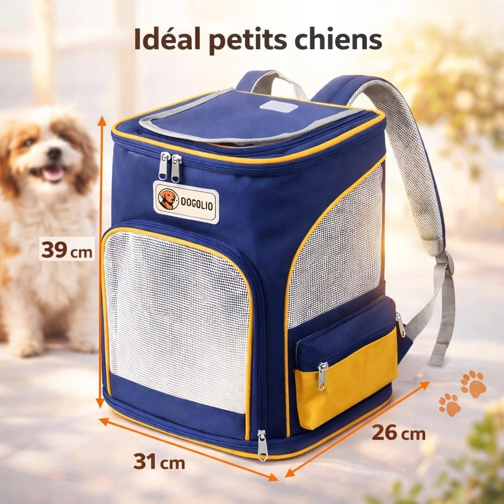 DOGOLIO BACKPACK CAT DOG TRANSPORTER VENTILATED BAG 39x31x26 CM Packaging status original