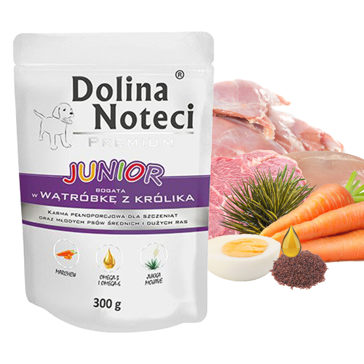 DOLINA NOTECI JUNIOR Wet food mix flavor 12 x 300g Manufacturer code Dolina Noteci Junior karma szczeniąt 12x300g