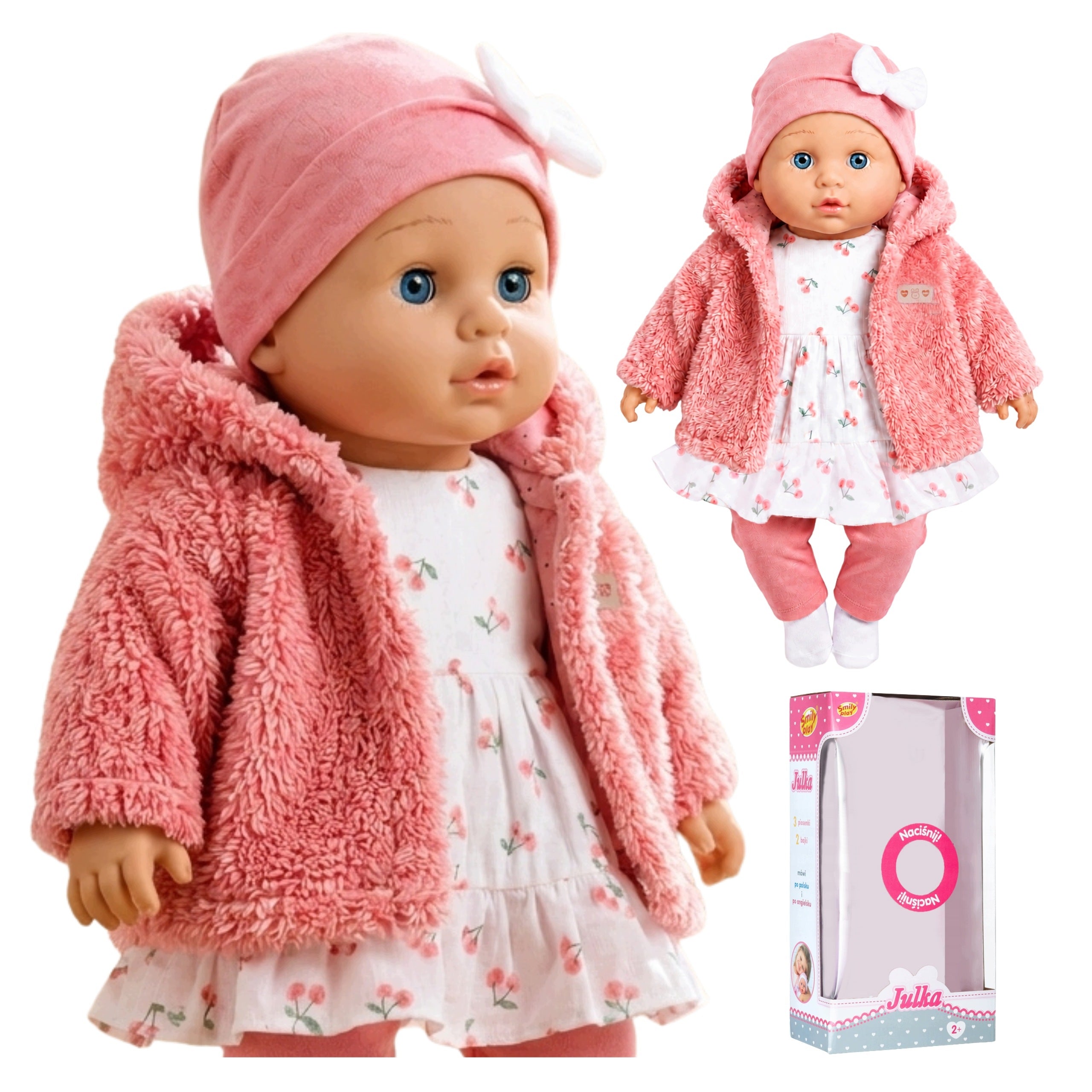 DOLL BABY INTERACTIVE LARGE soft 40 cm speaks sings 2 languages PL ENG large