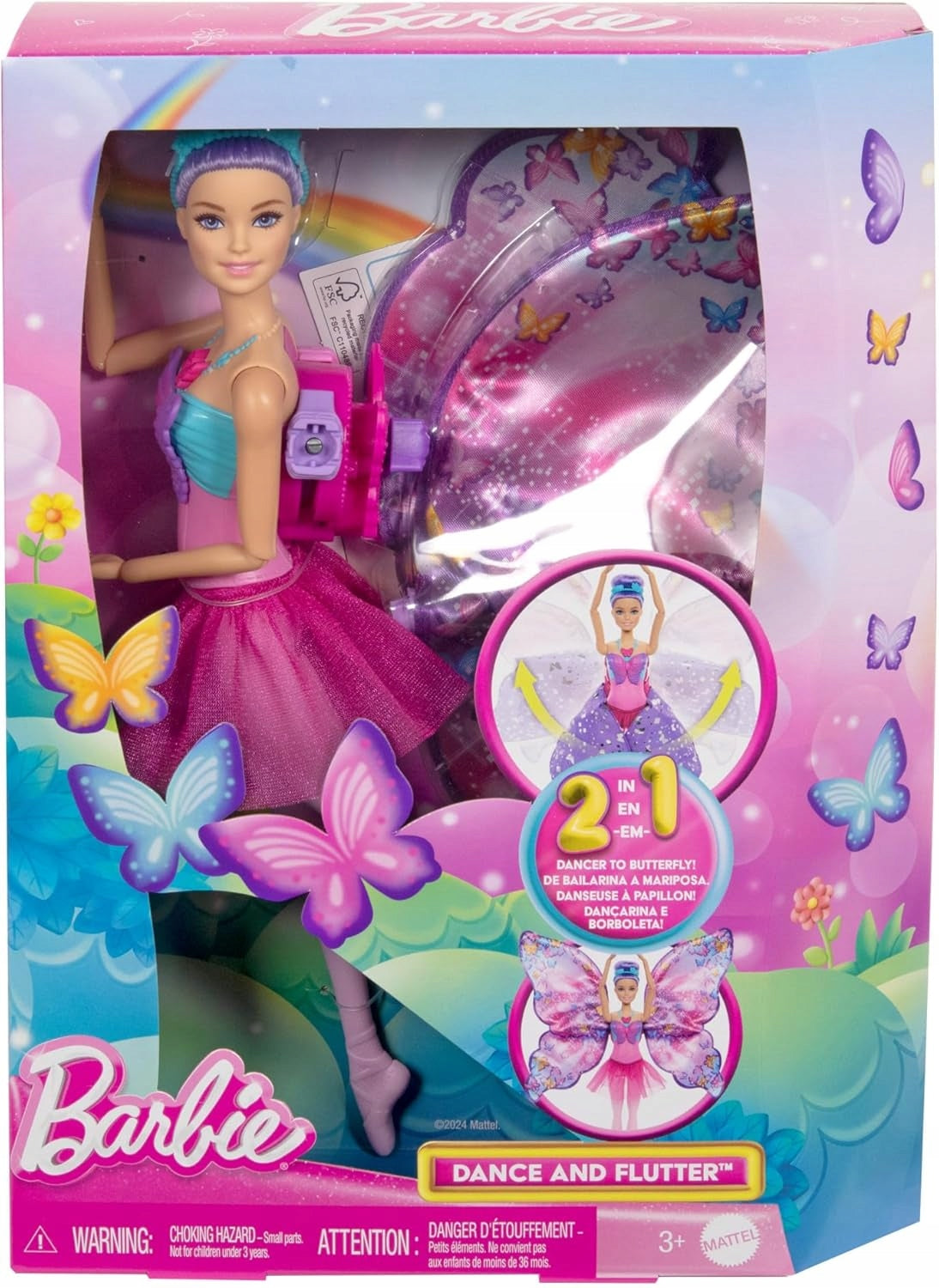 DOLL BARBIE BUTTERFLY BALLERINA magical transformation Packaging status original