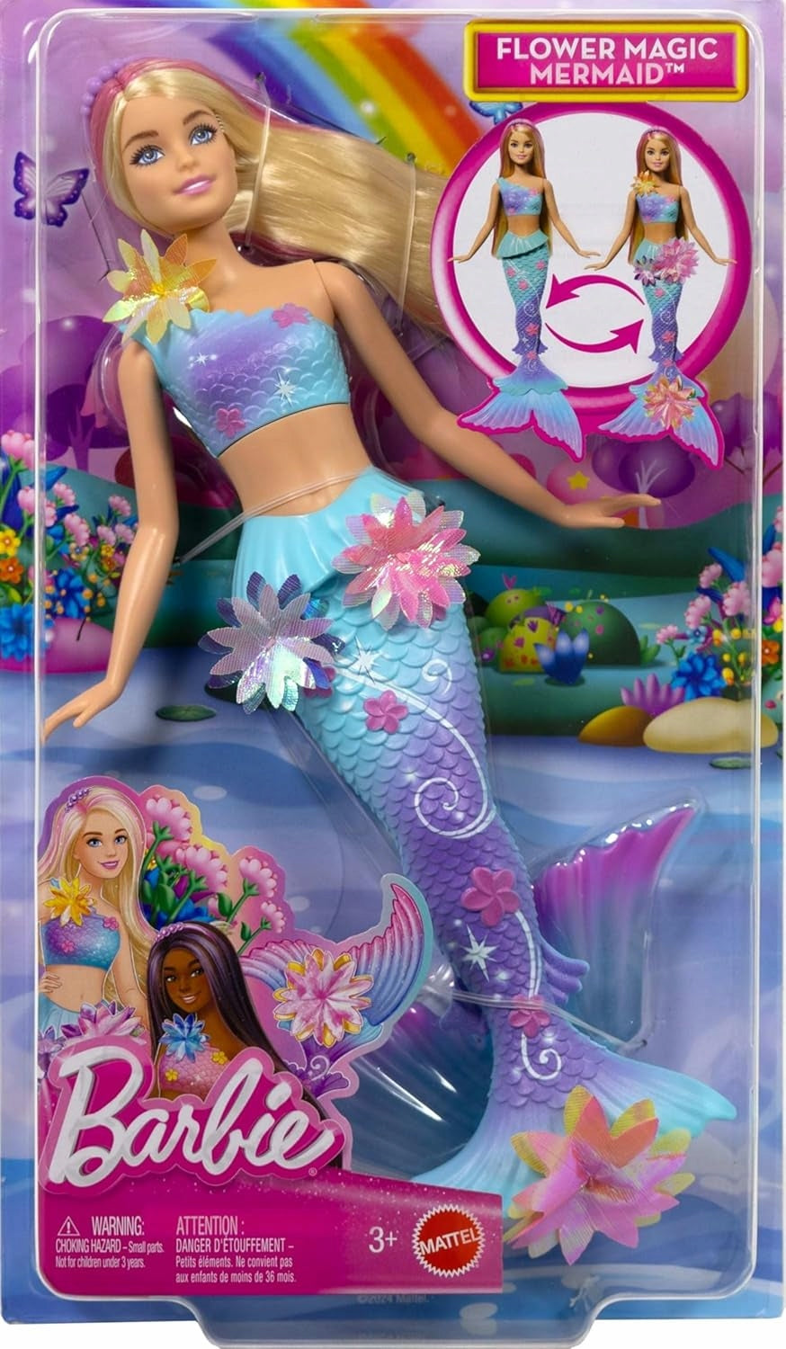 DOLL BARBIE MERMAID BLOOMING FLOWERS mermaid with magical flowers Packaging status original