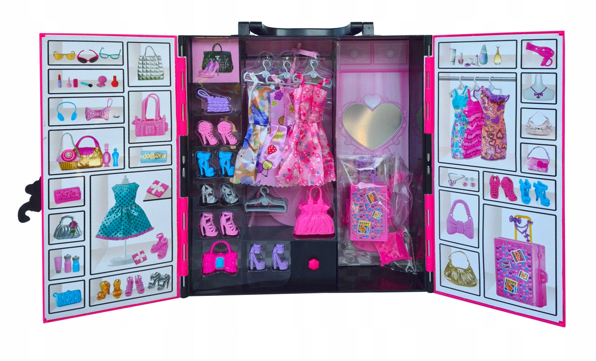 DOLL HOUSE CLOTHES WARDROBE FOR DOLLS WARDROBE GIFT FOR GIRL Brand Kinderini