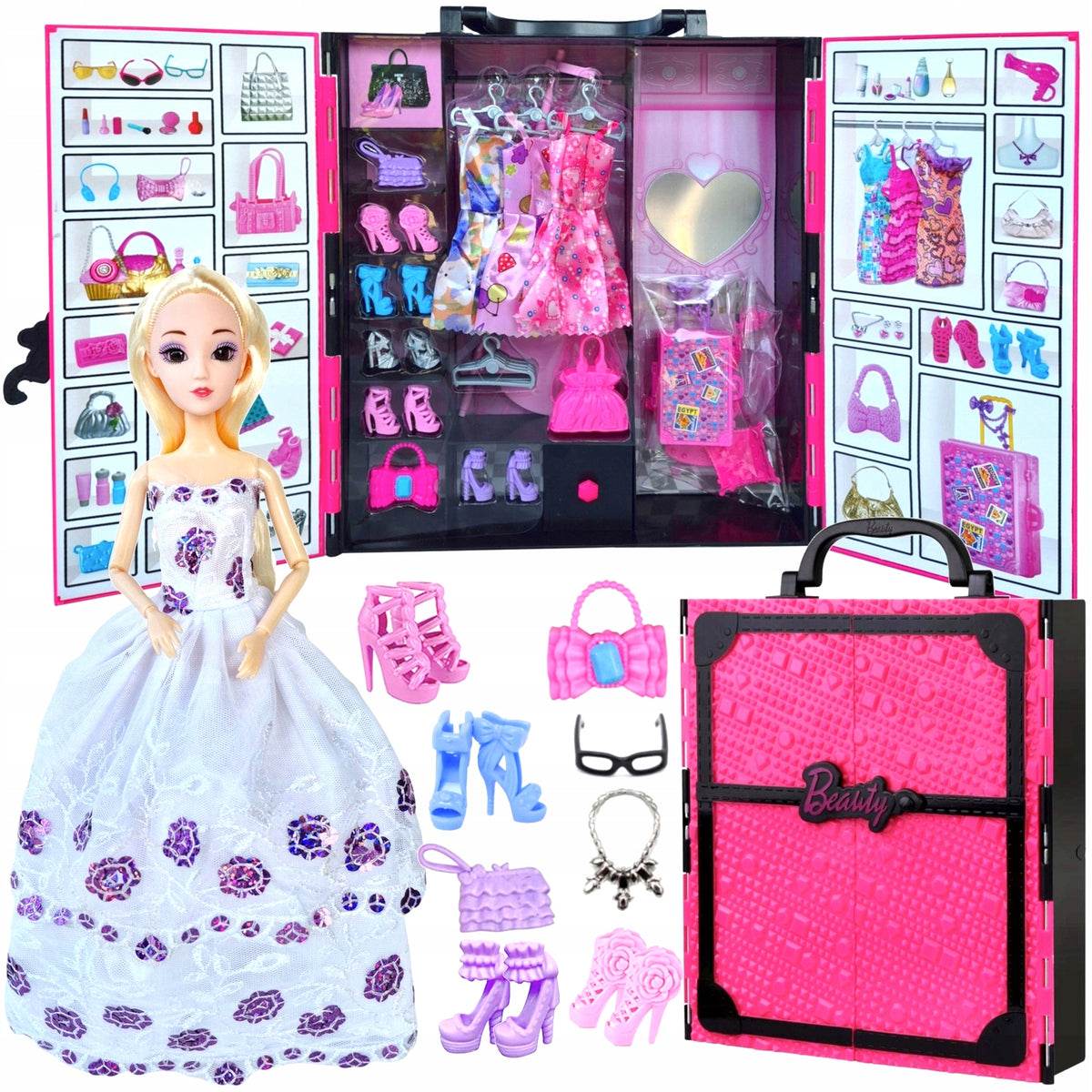 DOLL HOUSE CLOTHES WARDROBE FOR DOLLS WARDROBE GIFT FOR GIRL