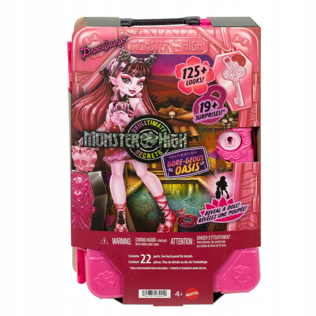 DOLL MONSTER HIGH SCARY SECRETS S7 Draculaura holiday set with suitcase Packaging status original