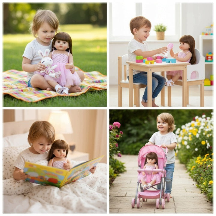 DOLL REBORN GIRL 55CM REALISTIC LIKE A LIVE BABY Manufacturer code LALKA REBORN