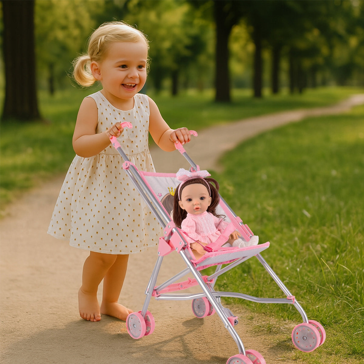 DOLL STROLLER LIGHTWEIGHT FOLDING UMBRELLA STROLLER UNICORN PRINCESS Manufacturer code 113393