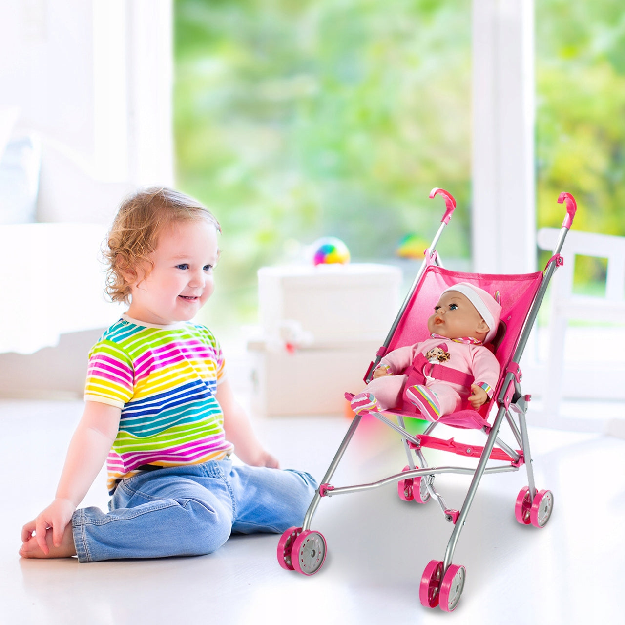 DOLL STROLLER UMBRELLA UNICORN LIGHTWEIGHT FOLDING STROLLER Manufacturer code 107177