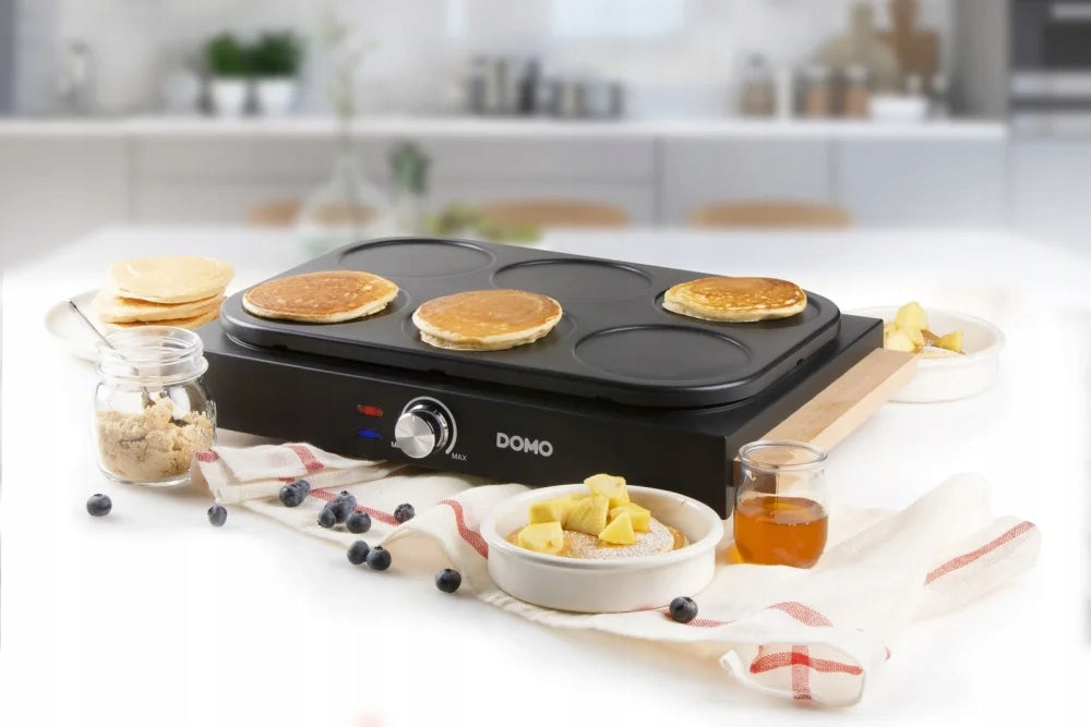 DOMO DO8717PN Electric Plate for Pancakes 6 Pancakes 1000W Ceramic Model 691586866