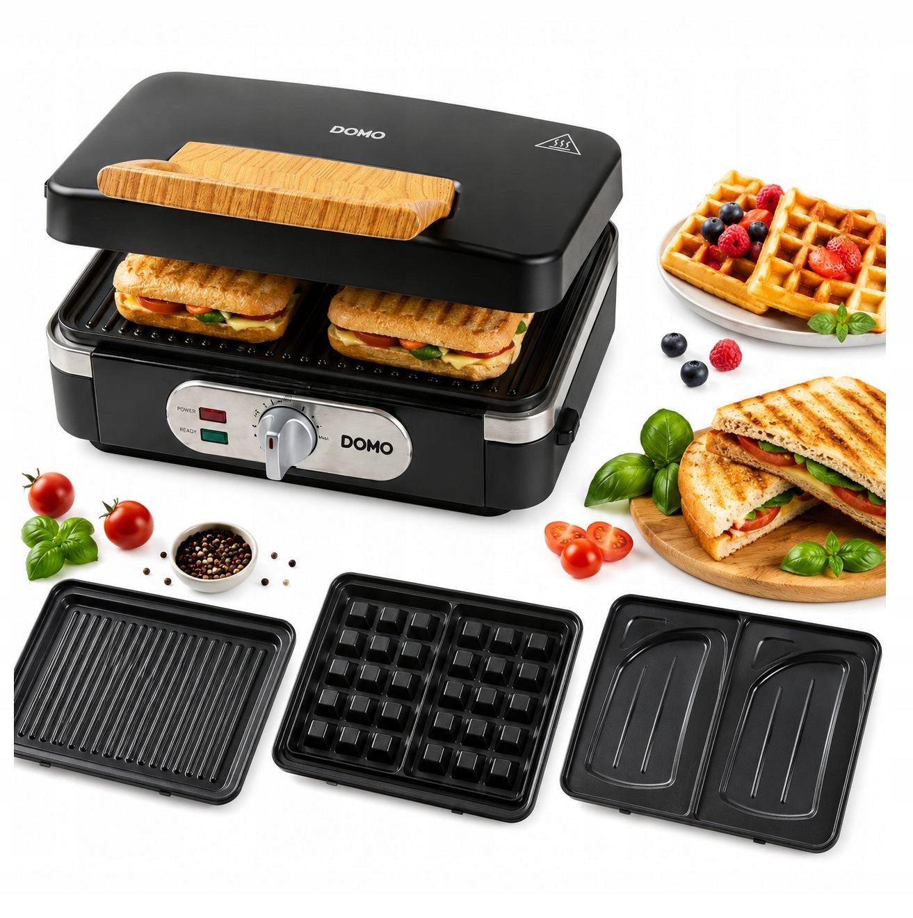 DOMO DO9278C Waffle maker toaster grill temperature control
