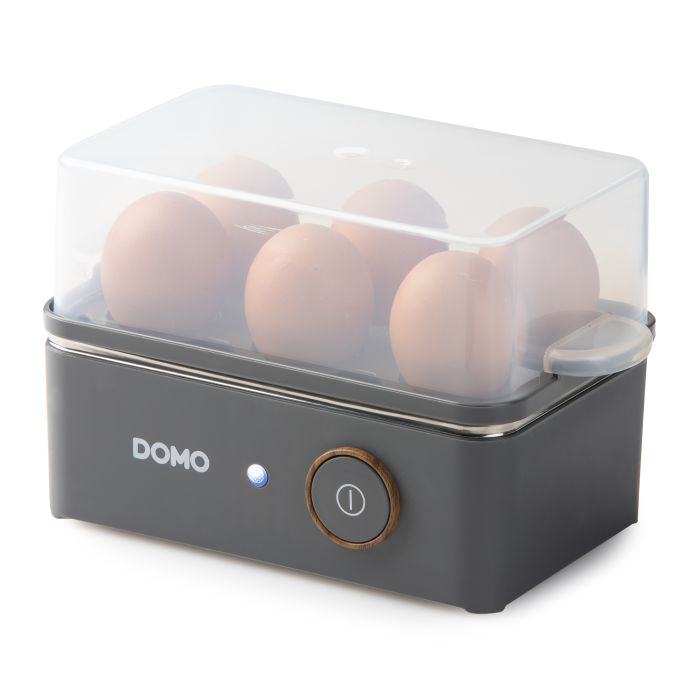 DOMO DO9283EK Wood You Egg Cooker, 6 Eggs, 400W, Black, for Egg Cooking