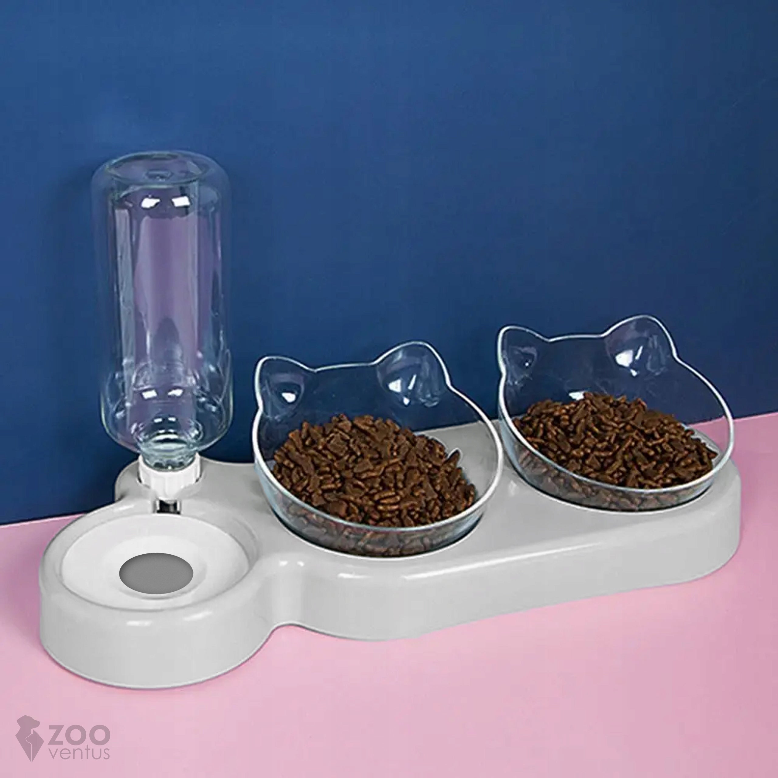 DOUBLE BOWL with Automatic Water Dispenser Water Bottle Cat Drinker DOG EAN (GTIN) 5904708511521