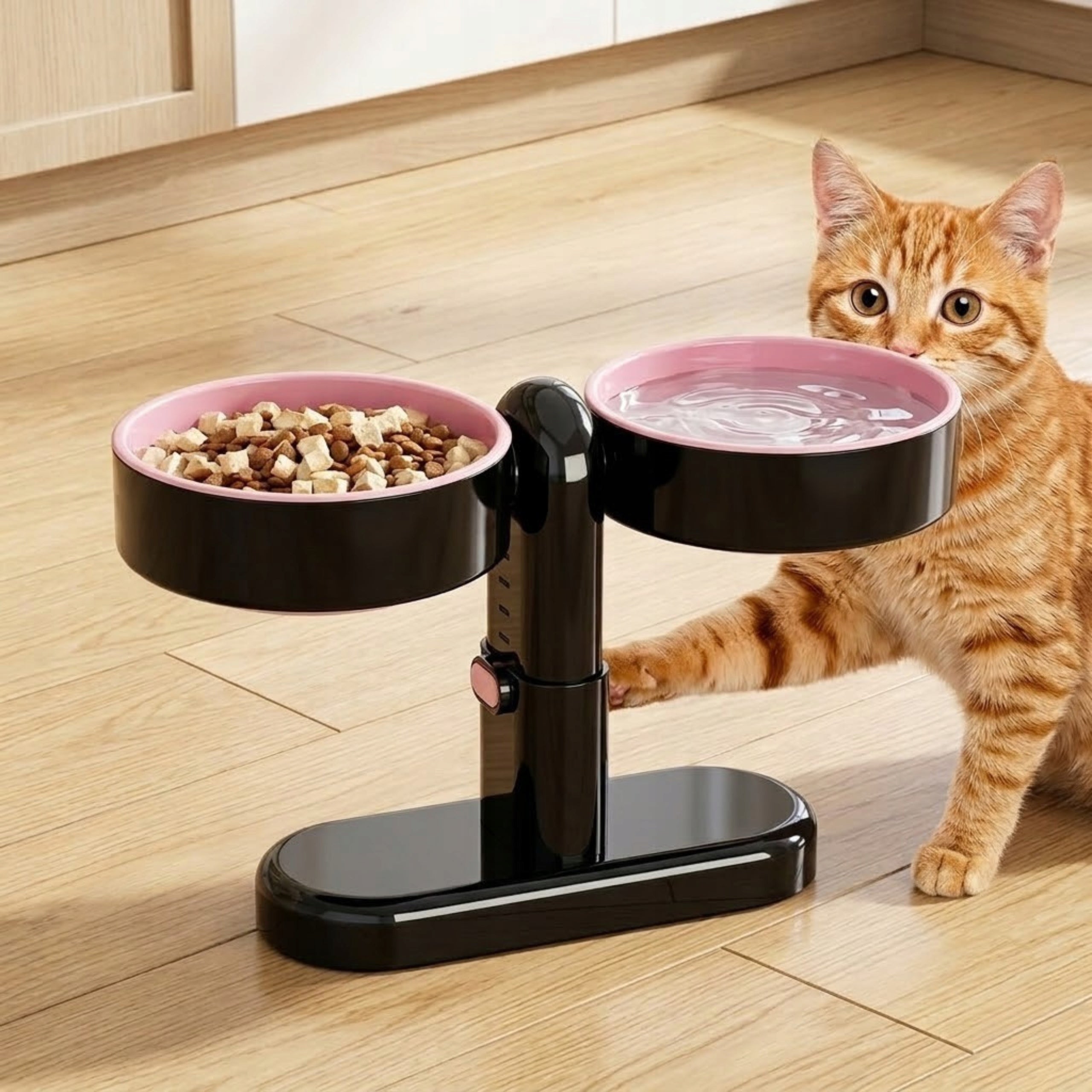 DOUBLE CAT DOG BOWL NON-SLIP + BOWL STAND SIEMIEC Manufacturer code MISKA DLA PSA KOTA CZARNA