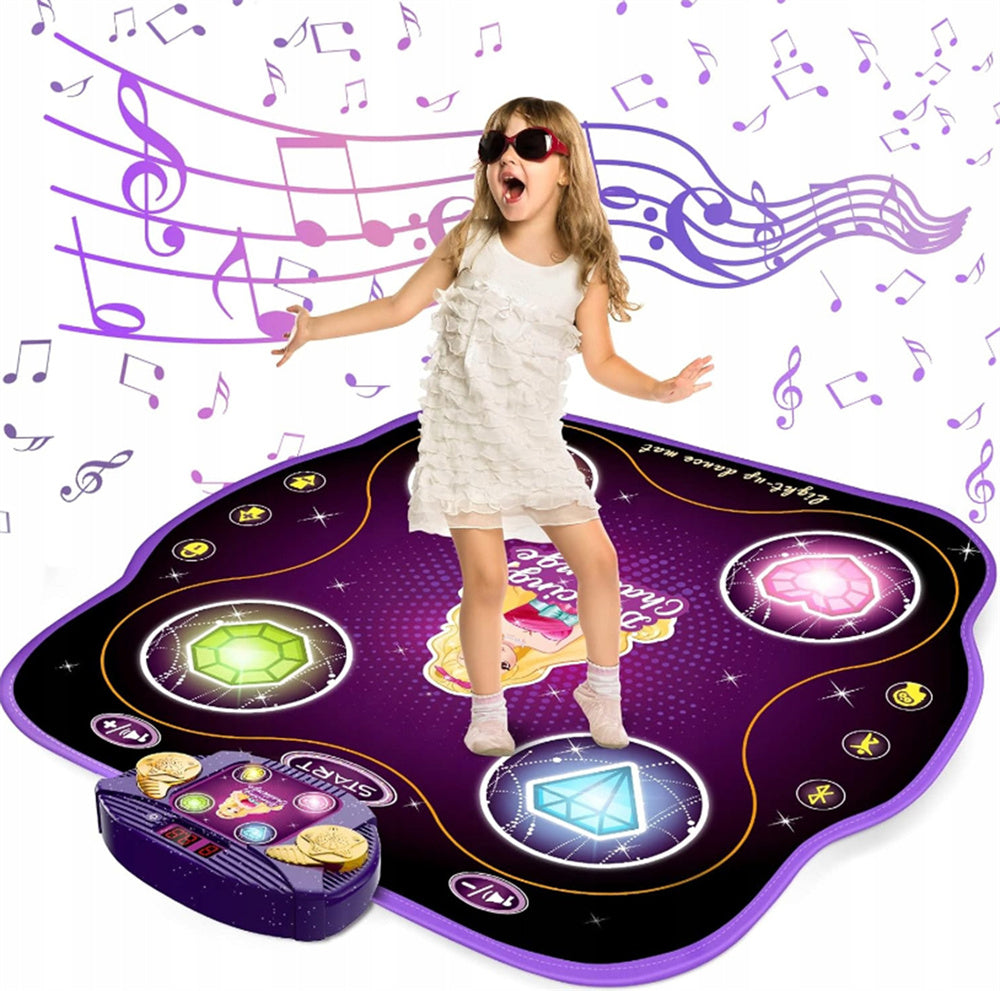 DOUBLE DANCE MAT MUSIC INTERACTIVE FOR KIDS LARGE LED 9 GAMES