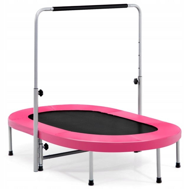 DOUBLE FOLDING FITNESS TRAMPOLINE 154 X 90 X 92 -132 CM PINK