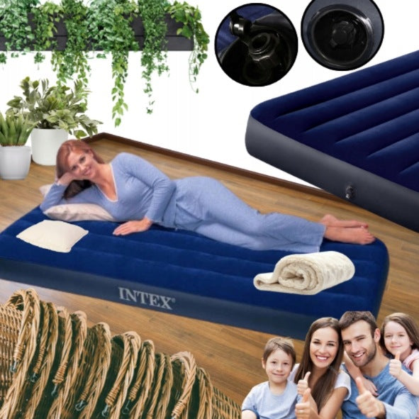 DOUBLE INFLATABLE MATTRESS FOR SLEEPING HOUSE FOR CAMPING COMFORTABLE SOFT DURABLE