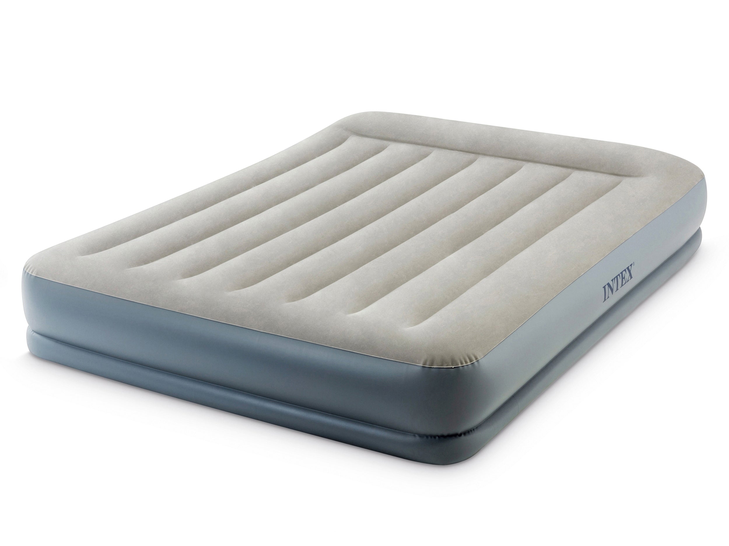 DOUBLE INFLATABLE MATTRESS VELOUR BED WITH PUMP 230V INTEX 64118ND Color gray