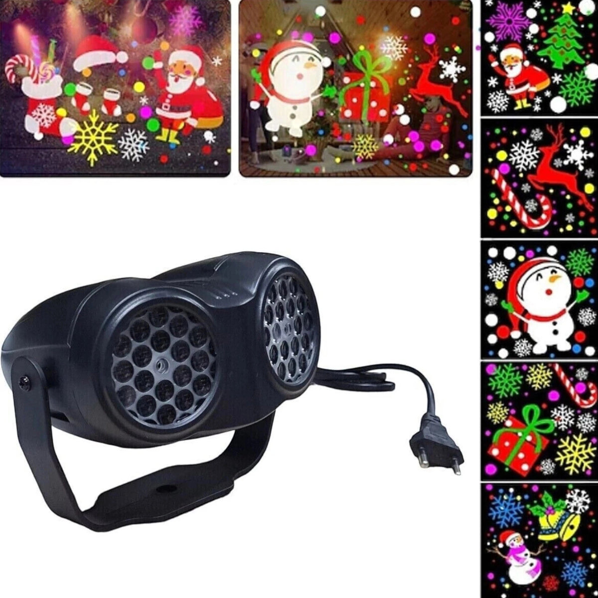 DOUBLE PROJECTOR LASER PROJECTOR FOR HOUSE LED DISPLAYS CHRISTMAS IMAGES Packaging status original