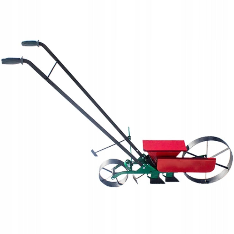DOUBLE ROW GARDEN SEED DRILL FOR VEGETABLE SEEDS HAND WHEELBARROW SEED DRILL