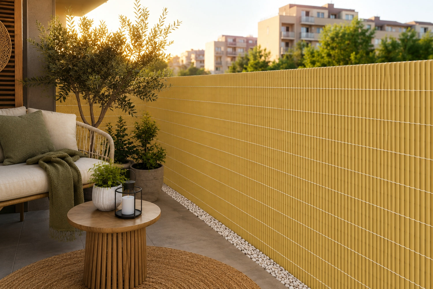 DOUBLE-SIDED BALCONY COVER BALCONY MAT TERRACE FENCE PVC 100x300 cm Brand MTB