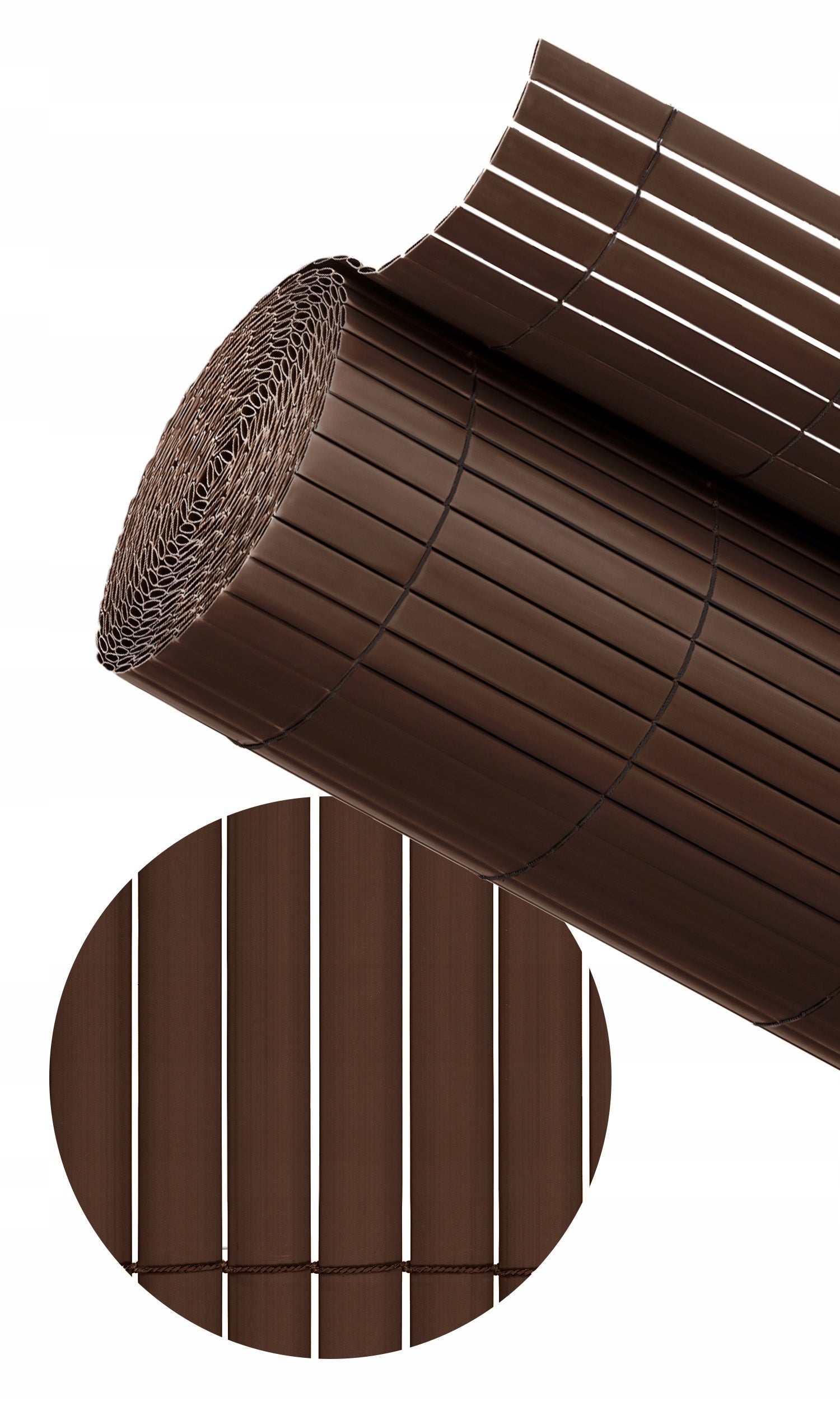 DOUBLE-SIDED BALCONY MAT BALCONY COVER TERRACE BROWN PVC 160x400 cm Manufacturer code PLO/160#400#BRĄZOWY