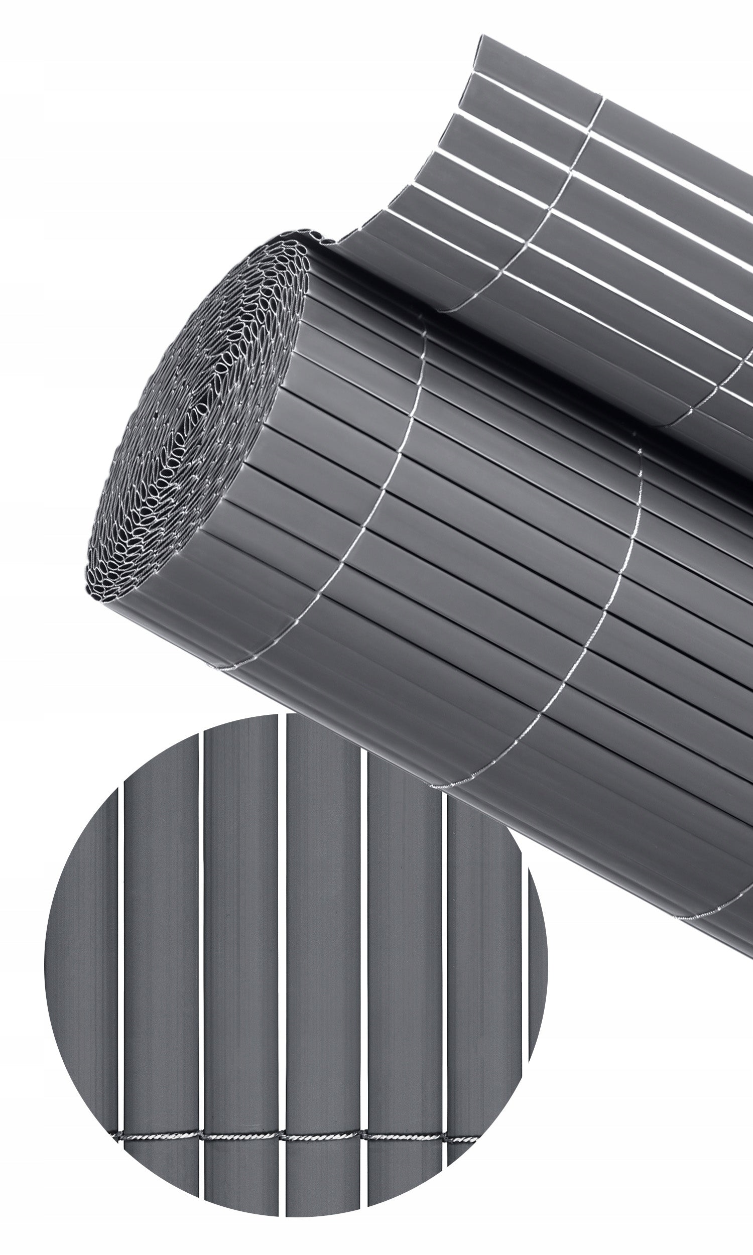 DOUBLE-SIDED BALCONY MAT BALCONY COVER TERRACE GREY PVC 100x500 cm Manufacturer code PLO/100#500#SZARY
