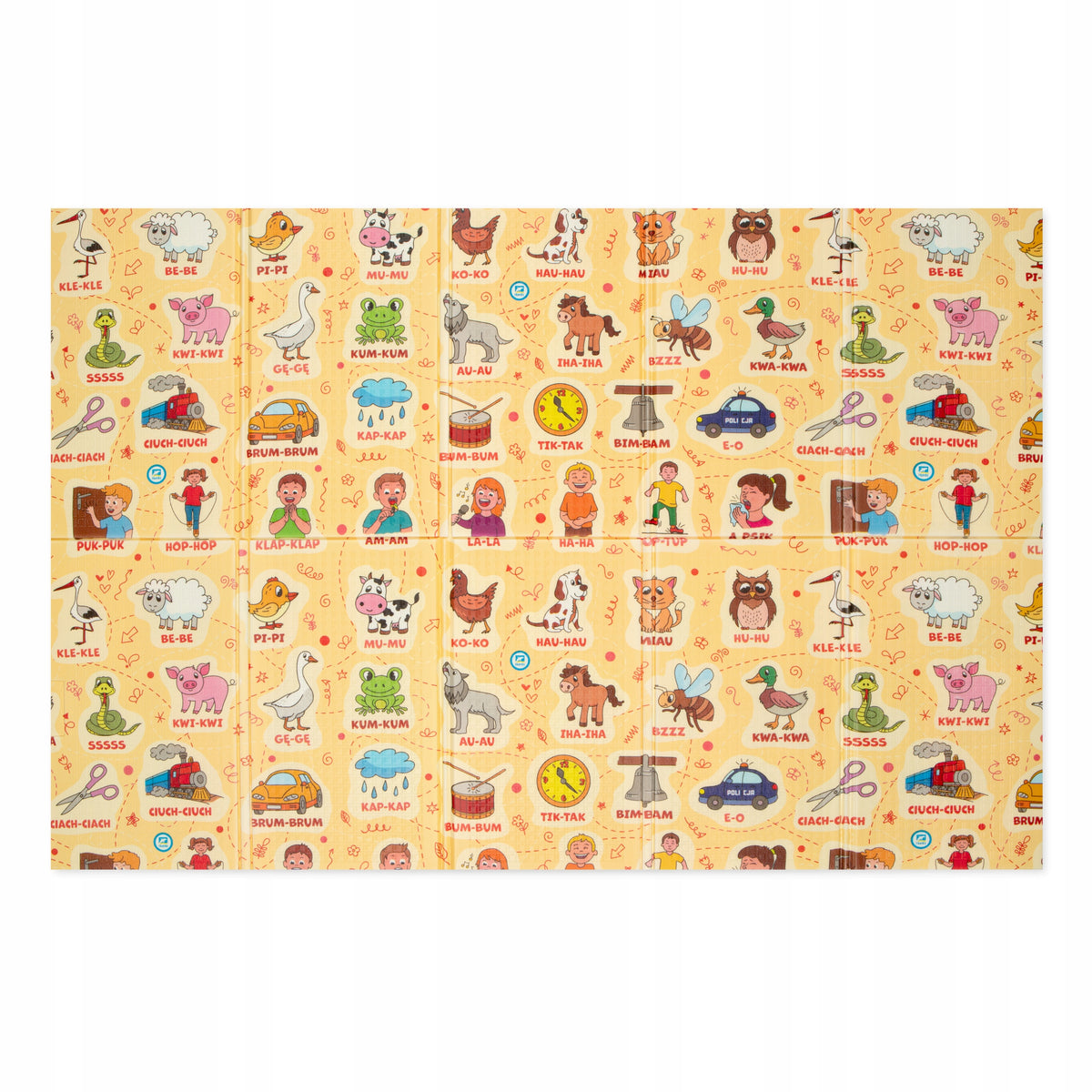 DOUBLE-SIDED EDUCATIONAL FOAM MAT 120X180X1 CM LEARNING SOUNDS ALPHABET PL Batteries included no