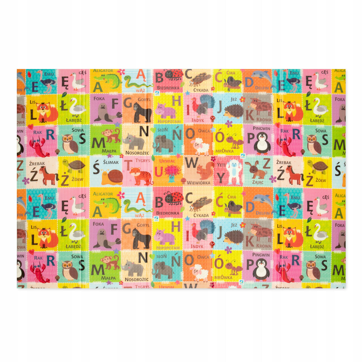DOUBLE-SIDED EDUCATIONAL FOAM MAT 120X180X1 CM LEARNING SOUNDS ALPHABET PL Brand Humbi