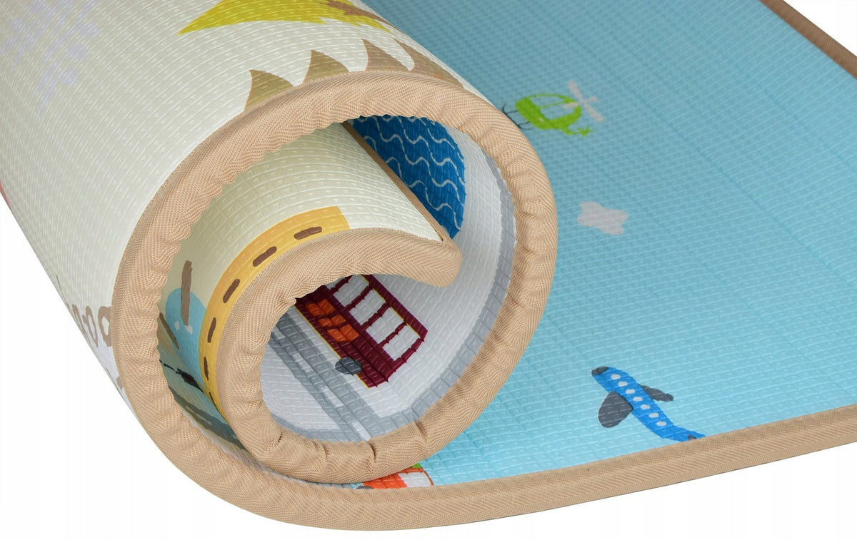 DOUBLE-SIDED EDUCATIONAL FOAM MAT 180X150CM THICK 2CM STREETS ANIMALS Manufacturer code 5907739350237