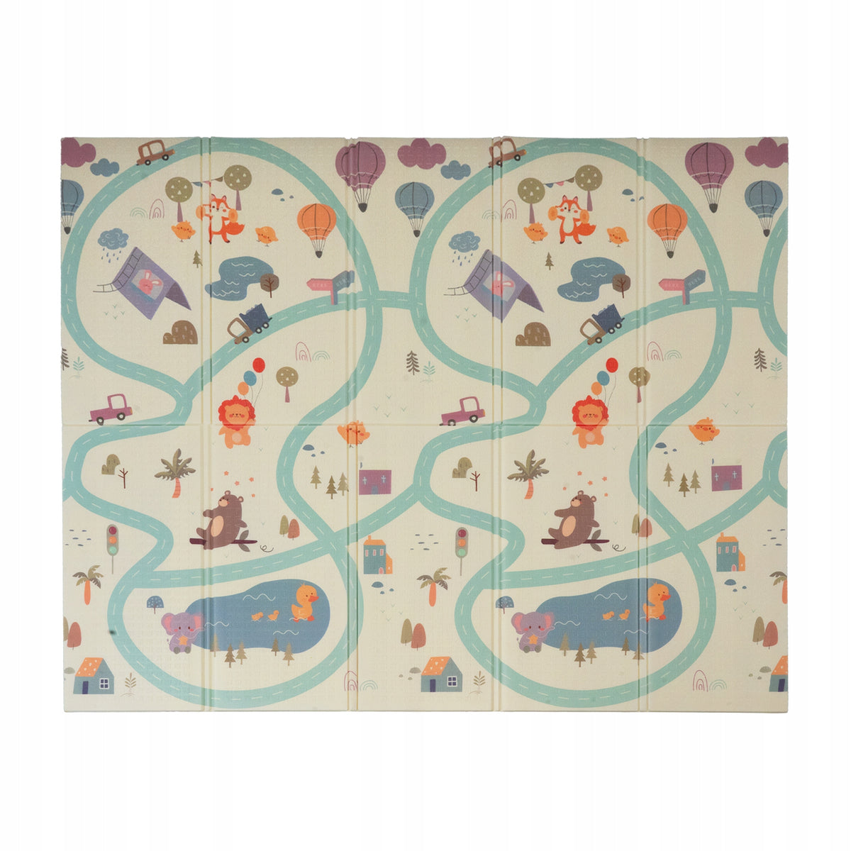 DOUBLE SIDED FOLDING FOAM EDUCATIONAL MAT FOR BABIES 200x180CM Manufacturer code XPE_GIR_1822