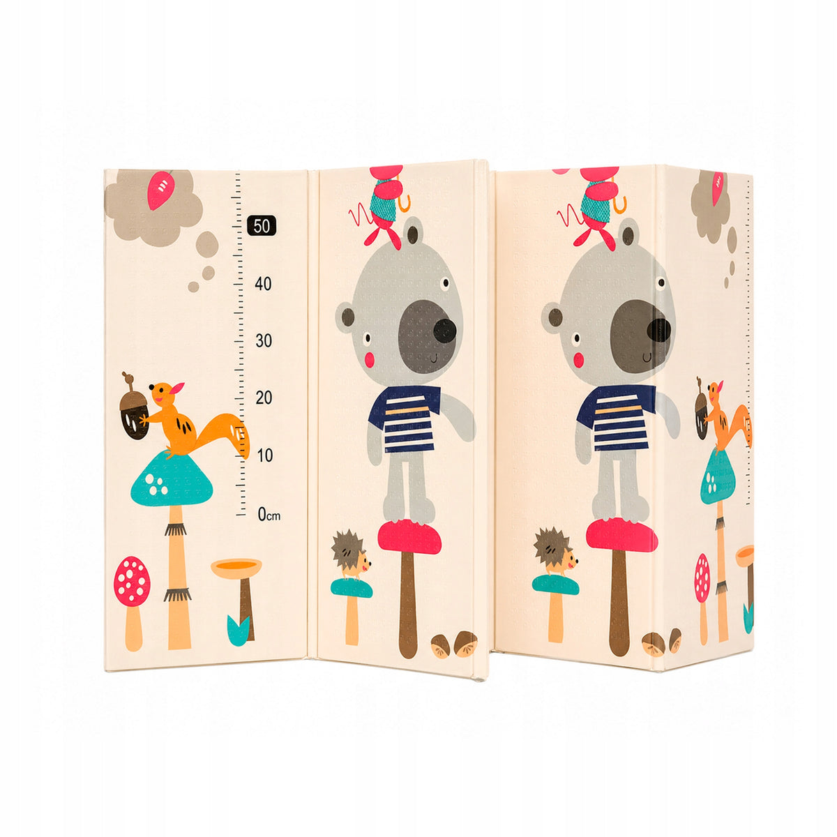 DOUBLE SIDED FOLDING FOAM EDUCATIONAL MAT FOR BABIES 200x180CM
