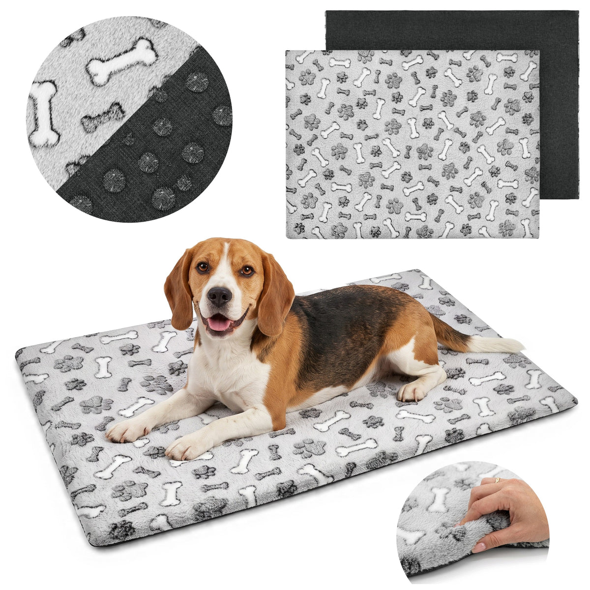 DOUBLE-SIDED MAT SOFT MATTRESS DOG BED 80x60 CM