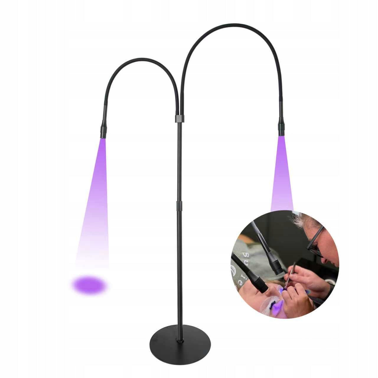 DOUBLE UV lamp for eyelash extensions ProjectLashes + glasses BLACK Brand ProjectLashes