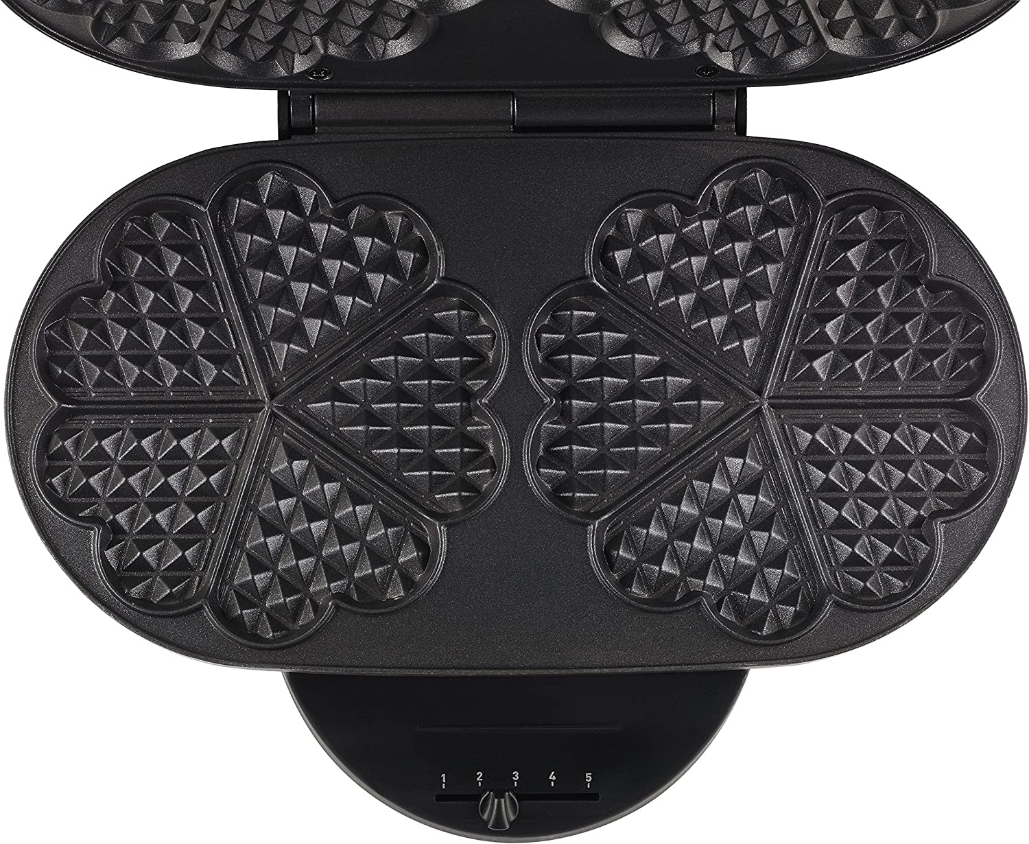 DOUBLE WAFFLE MAKER TEFAL HEARTS WM 311D SILVER STEEL 1200W Power rating 1300 W