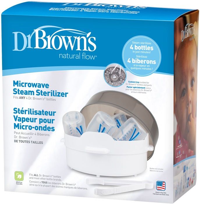 DR. BROWN'S MICROWAVE TEAT BOTTLE STEAM STERILIZER