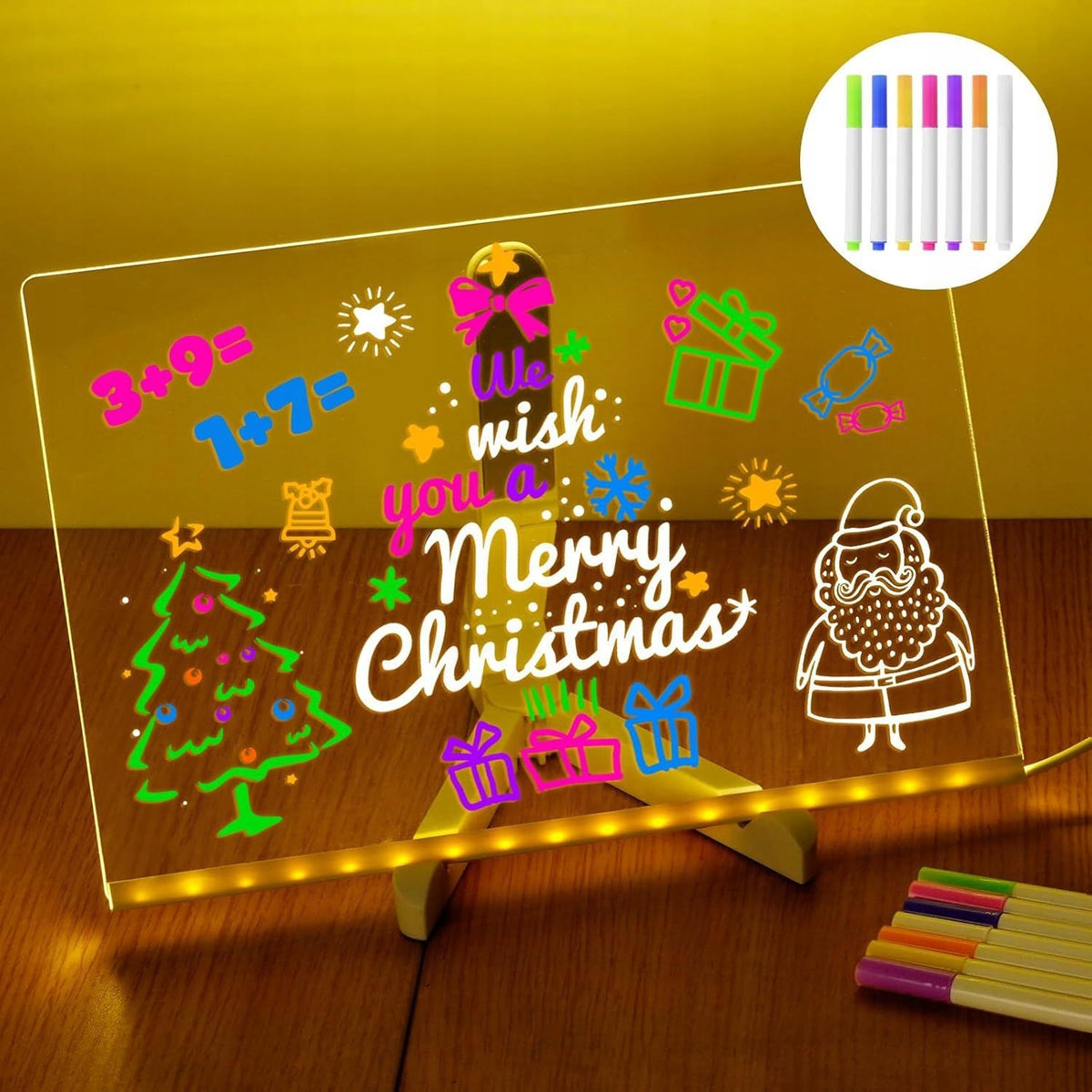 DRAWING BOARD ERASABLE FOR CHILDREN BACKLIT LED 3D Brand Zaxer