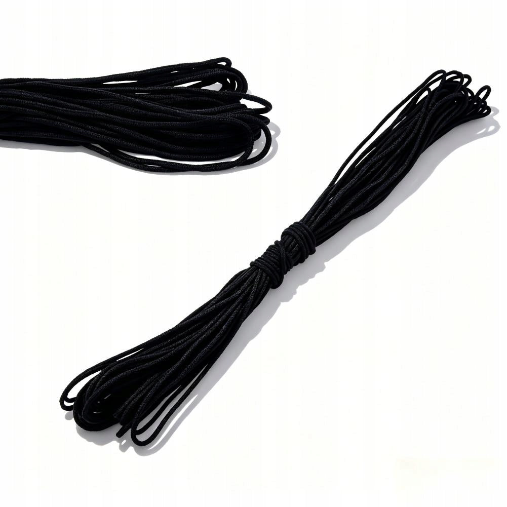 DRAWSTRING CORD PARACORD ONE CORE SURVIVAL BLACK 2 mm 15 m 50 kg