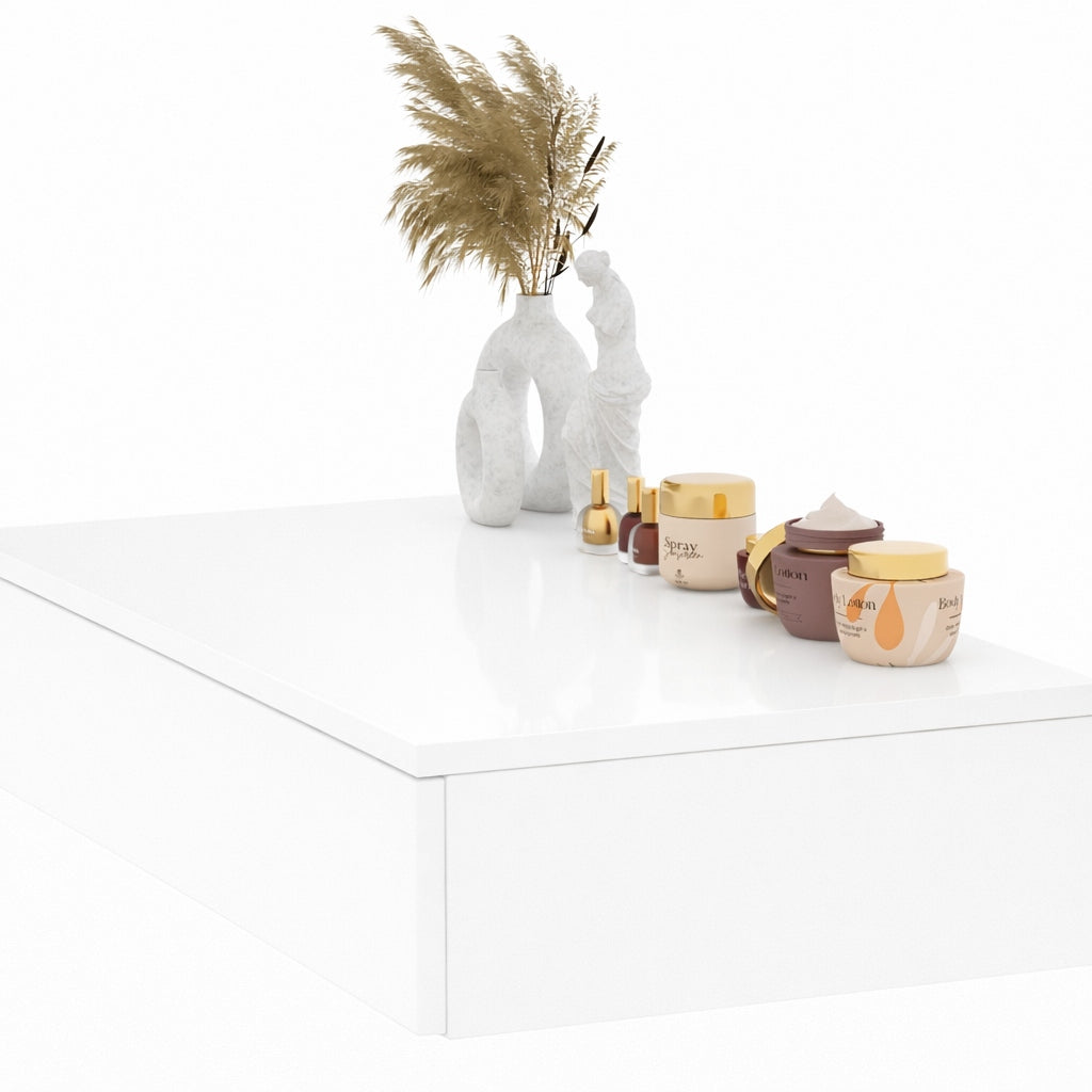 DRESSING TABLE CONSOLE LENA HANGING 75CM WHITE GLOSS Packaging status original