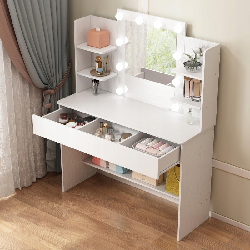 DRESSING TABLE COSMETIC MAKE-UP MAKE-UP WITH MIRROR LED LOFT MODERN 110 CM Brand Rebiko