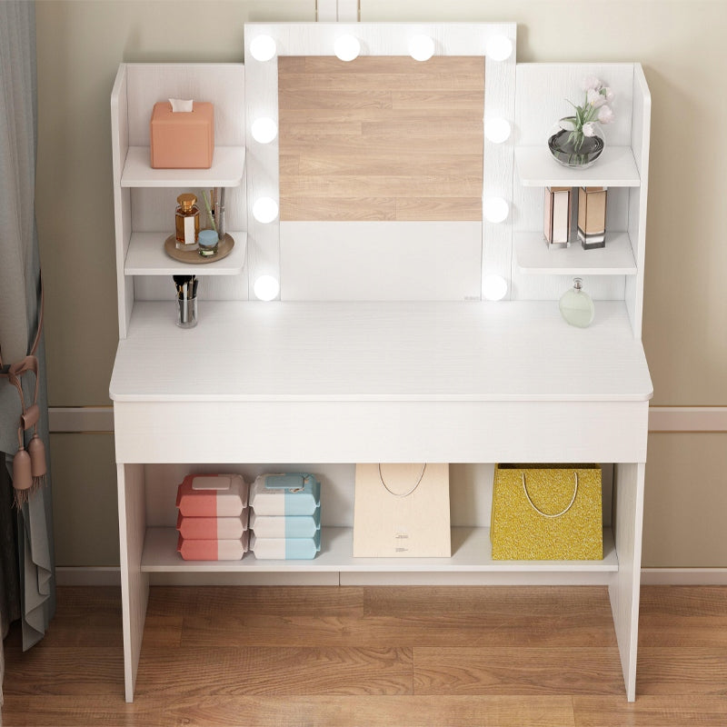 DRESSING TABLE COSMETIC MAKE-UP MAKE-UP WITH MIRROR LED LOFT MODERN 110 CM Furniture width 110 cm