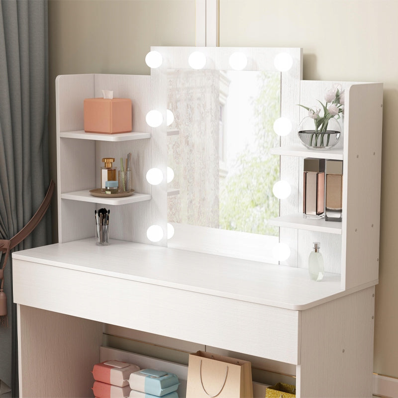 DRESSING TABLE COSMETIC MAKE-UP MAKE-UP WITH MIRROR LED LOFT MODERN 110 CM Manufacturer code TOALETKA KOSMETYCZNA Z LUSTREM