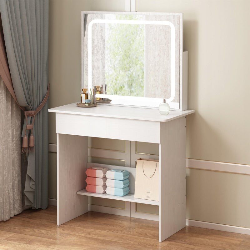 DRESSING TABLE COSMETIC MAKEUP WITH MIRROR LED MODERN GLAMOUR 90CM Packaging status original