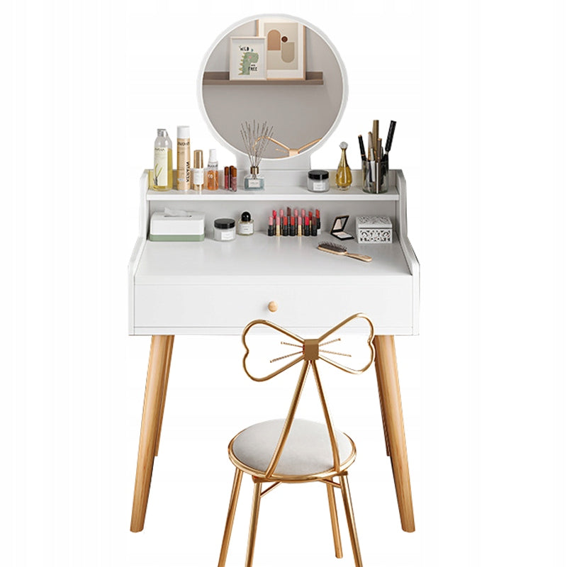 DRESSING TABLE COSMETIC MAKEUP WITH MIRROR WHITE SCANDINAVIAN LOFT MODERN