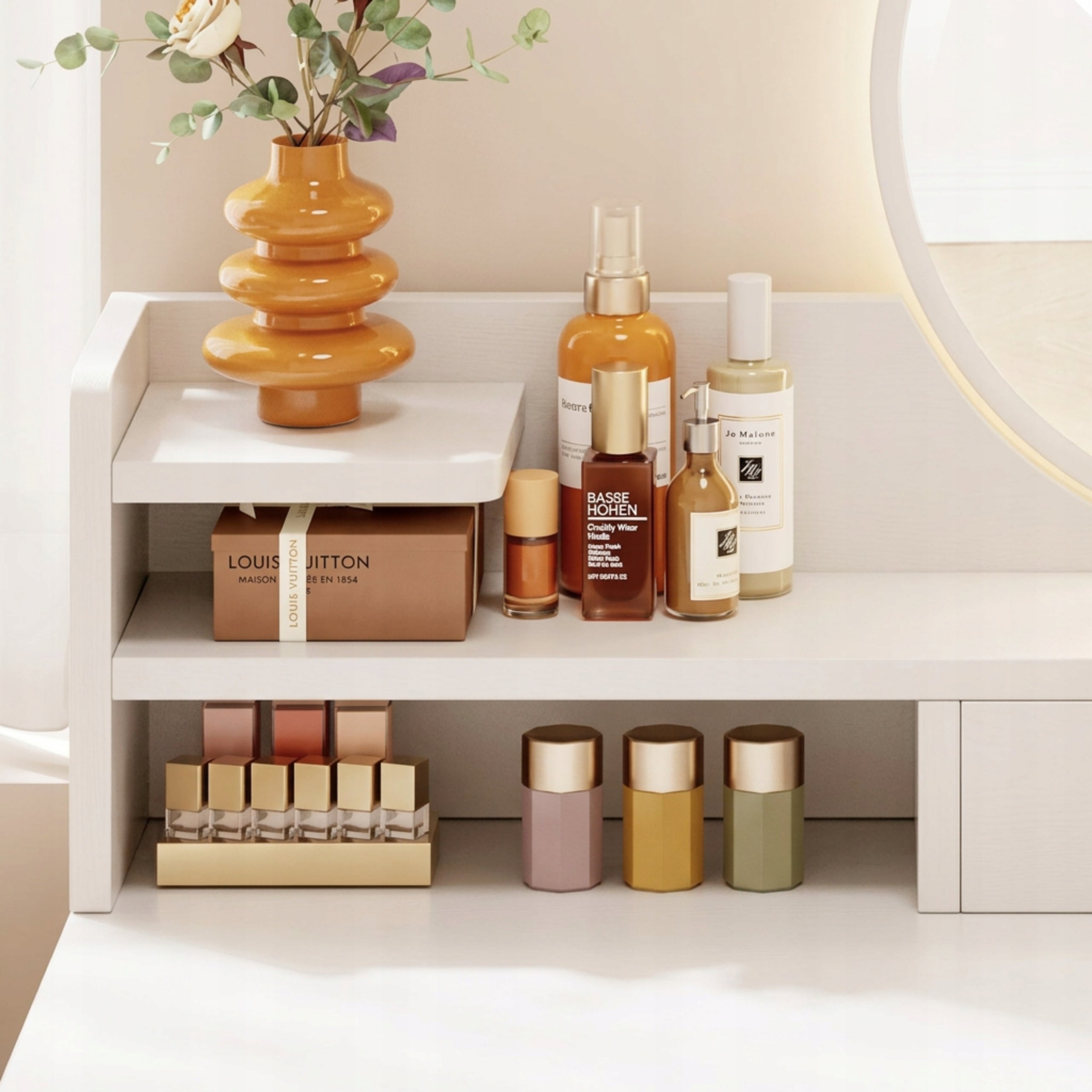 DRESSING TABLE COSMETIC WHITE BEDROOM WITH MIRROR AND DRAWERS MODERN EAN (GTIN) 5906826442206