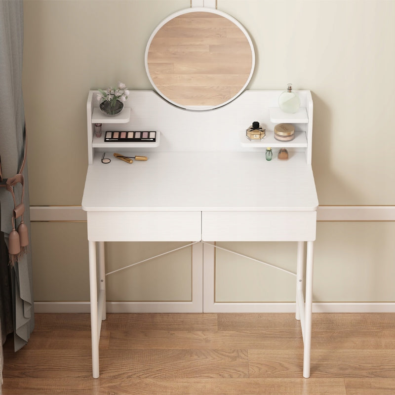 DRESSING TABLE COSMETIC WHITE BEDROOM WITH MIRROR DRAWERS MODERN Furniture height 125.5 cm