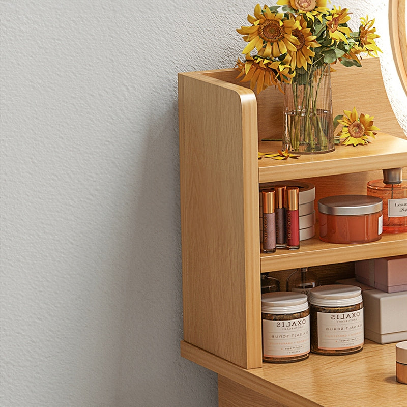 DRESSING TABLE COSMETIC WITH MAKEUP MIRROR LARGE WOODEN SCANDINAVIAN STYLE Furniture height 120 cm